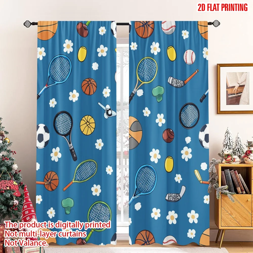 2 uds cortinas de impresión pl - Sports Equipment In French reseña y precio